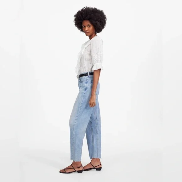 NWT Madewell The Darted Barrel Leg Jeans | Size 26 - Picture 4 of 15